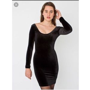 American Apparel velvet long sleeve bodycon